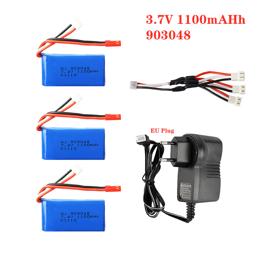 1-5pcs 7.4V 1100mah 903048 LiP - đánh giá và giá Drone Charger